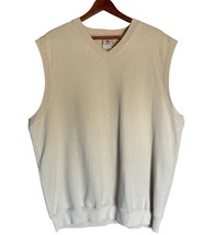 Vintage Lee Sueded Vest Men’s Size XL Khaki/Tan  V-Neck Grandpacore 90’s... - $23.36