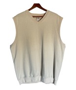 Vintage Lee Sueded Vest Men’s Size XL Khaki/Tan  V-Neck Grandpacore 90’s... - $23.36