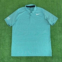 Nike Tiger Woods Polo Shirt Mens XL Striped Standard ADV Dri Fit Golf TG... - $35.89