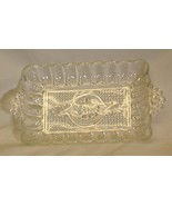 Anchor Hocking Dotted Handle Serving Dish Rectangle Pressed Glass - £13.37 GBP