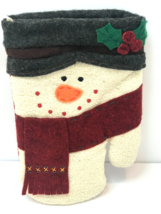 Holiday Cooking and Baking Oven Mitt Glove Russ Berrie Christmas Snowman - £7.76 GBP