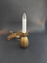 Vintage Brass Pineapple Candlestick Table Lamp Light 70s Mid Century Modern MCM - £19.91 GBP