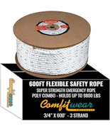 COMFITWEAR Super Strength Rope 3 Strand Twist Heavy Duty Jobs (3/4 in x ... - €233,58 EUR