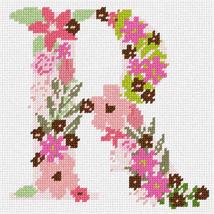 Pepita Needlepoint kit: The Letter R Flowering, 7&quot; x 7&quot; - £40.09 GBP+