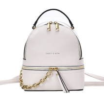 Fashion Mini Backpack Leather   Small Cute Back Pack Women Designer Chain Bagpac - £31.52 GBP