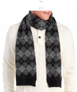 Black Gray Pierre Cardin Plaid Scarf black/gray NWT - $25.00