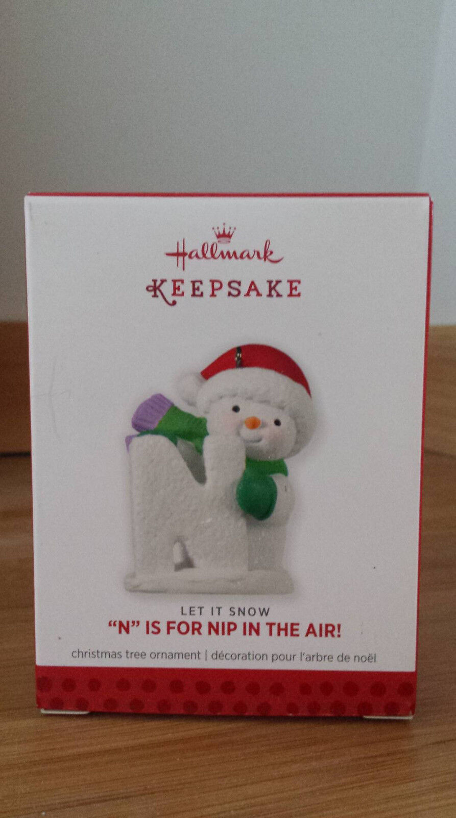 Primary image for Hallmark Let It Snow N Is For Nip In The Air 2013 Christmas Ornament