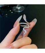 Elegant Exquisite Rhinestones Snake Ring Decorative Luxurious Adjustable... - £13.87 GBP