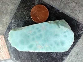 100% Natural LARIMAR &quot;Dolphin Atlantis Stone&quot; Crystal Slab Healing Stone 43 gram - £35.39 GBP