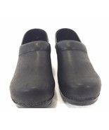 Sanita Womens 5 - 5.5 US 36 EU Black Leather Clogs Shoes Made in Denmark - £26.21 GBP