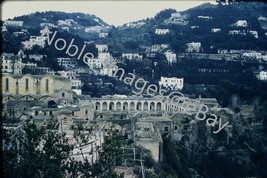 1950 Isle of Capri Architecture on Hillside Italy Red-Border Kodachrome Slide - $3.96