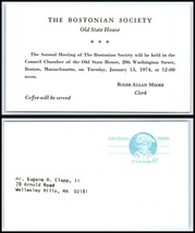 1974 US Postal Card - Bostonian Society, Old State House, Boston, MA H6 - £2.37 GBP