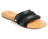 UGG Women Slide Sandals Ximena Size US 7 Black Striped Leather Suede - £47.71 GBP
