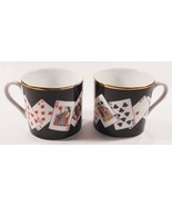 Tiffany &amp; Co. Lot De 2 Porcelaine Cartes à Jouer Tasses (N° Soucoupes) - $131.04 CAD