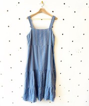 12 - Madewell $128 Blue &amp; White Floral Patterned Midi Length Dress NEW 0... - £43.24 GBP