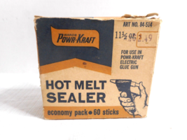 Wards Powr-Kraft Hot Melt Sealer Art No84-514 -52 Stick in Box Vtg Advertisement - £15.61 GBP