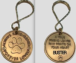 RecoveryChip Personalized Pet Name Memorial Keychain Engraved Always Remembered  - £16.66 GBP