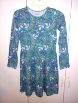Garnet Hill Kids Green Cotton Ls Girl&#39;s Organic Cotton Knit DRESS-XL-NWOT-CUTE - £13.13 GBP