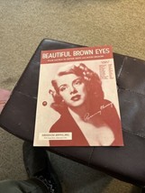 Beautiful Brown Eyes Sheet Music Vintage 1951 Rosemary Clooney Arthur Sm... - £5.53 GBP