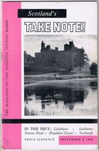 Scotland Take Note Magazine Tourist Board September 1966 34 Pages - $3.60