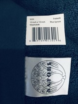 NATORI FRETWORK BLUE SPRUCE  3 WASH  CLOTH EMBROIDERED TOWEL SET NWT - £35.81 GBP