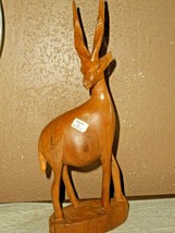 Besmo Hand Carved Wooden Antelope Gazelle Made Kenya Nos Facing Right - £11.38 GBP