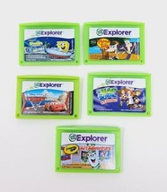 LeapFrog Explorer Video Game Cartridge Lot (5) SpongBob Cars Phineas and Ferb - £28.19 GBP
