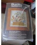 Bucilla cross stitch kit Pattern Dried Flowers #4264 vintage NOS 11 x 11 - $351.43 MXN