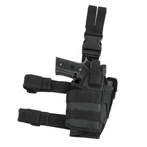 NEW Tactical Leg Thigh Drop Down Pistol w Light or Laser Holster SWAT BLACK - £23.56 GBP