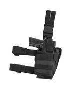 NEW Tactical Leg Thigh Drop Down Pistol w Light or Laser Holster SWAT BLACK - £23.18 GBP