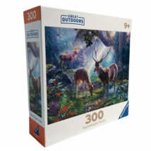 Ravensburger Puzzle Deer In The Wild Great Outdoors 300 Piece Very Nice - $11.57
