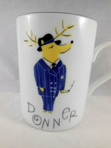 POTTERY BARN Reindeer Coffee Mug Cup Donner Christmas - $11.77