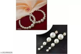 joharibazar trendy minimal combo of 2 pearl earrings for girls and womans - £10.24 GBP