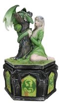 Fantasy Four Seasons Summer Friendship Fairy With Dragon Decorative Box ... - $821.16 MXN