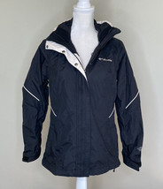 Columbia Omnitech Women’s Waterproof Full zip Hooded Jacket Size S Black L5 - £23.11 GBP
