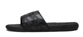 New PUMA  Cool Cat Bold Repeat Size Black / Black Logo Men’s Slide Sandals - £17.68 GBP