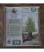 My Texas House 4 FT Pre-Lit Cypress Pot Artificial Christmas Tree Warm W... - $154.29 CAD
