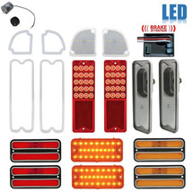 67-68 Chevy &amp; GMC Truck LED Red Tail Marker Park Light Lenses &amp; Brake Module Set - £259.22 GBP