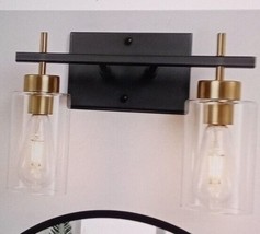 ZSMIHDOH, Black And Gold Brushed Modern Bathroom Vanity Light, 2 Lights. 448bp - £22.14 GBP
