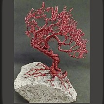 Copper handmade tree, wire and stone from the coast of the Black Sea, a ... - $32.00