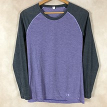 Under Armour Women&#39;s Purple/Gray Heat Gear Semi Fitted Long Sleeve Top Small - £8.90 GBP