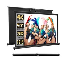 New Portable Mobile 50 Inch Projector Screen Pull Down, 16:9 Projector S... - $116.99