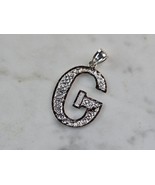 Womens Sterling Silver Initial Letter &quot; G &quot; Pendant 1.3g E1548 - $29.70