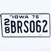 1975 United States Iowa Delaware County Passenger License Plate 28 BRS062 - £14.79 GBP