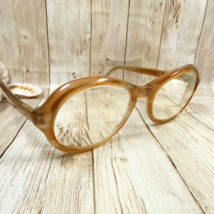 Vintage Safilo Bianca Beige Round Eyeglasses FRAMES ONLY 49-18-128 Made in Italy - £31.24 GBP