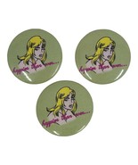 Billie Eilish 1&quot; Button Pin Au Revoir Happier The Ever Pastel Lime Set Of 3 - $12.48 CAD