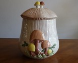 Chipped  Crazing Vtg Arnel&#39;s Mushroom Canister Ceramic ~9&quot; Tall with Lid... - $20.00