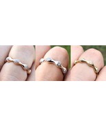 925 Silver / Rose Gold  / Gold Plated  Modern LovePods Ring  - £13.07 GBP