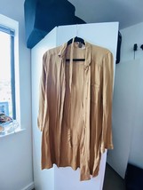 H&amp;M Beige Long Shirt With Belt Size 38 - $9.91