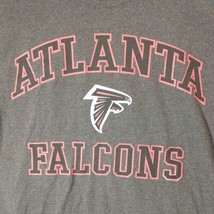 Majestic Atlanta Falcons Shirt Men&#39;s Large Short Sleeve Cotton Blend Gra... - £8.56 GBP